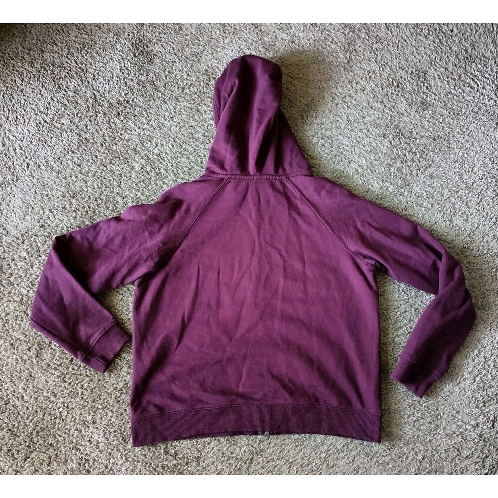 Roxy Hoodie Sweatshirt Women's Size XL Burgundy Full Zip Fleece Jacket - Picture 6 of 8